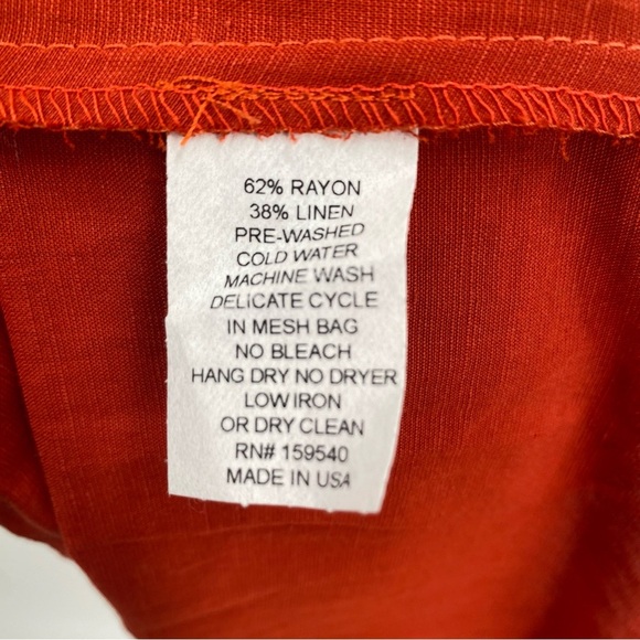 Lisa Bayne Oversized Linen Midi Dress Medium - Picture 5 of 7